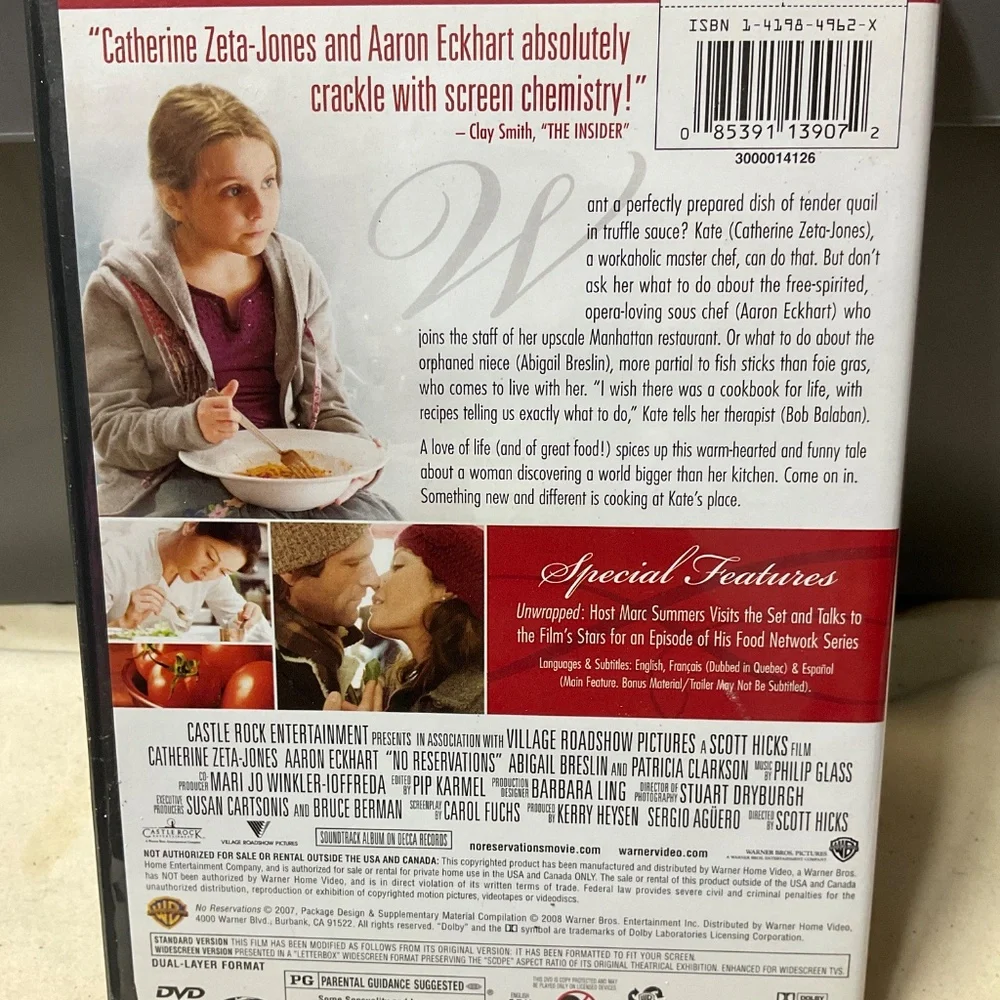 DVD - No Reservations.  V127